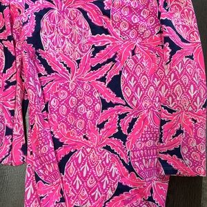 Lilly Pulitzer Pink Pineapple Print Blouse